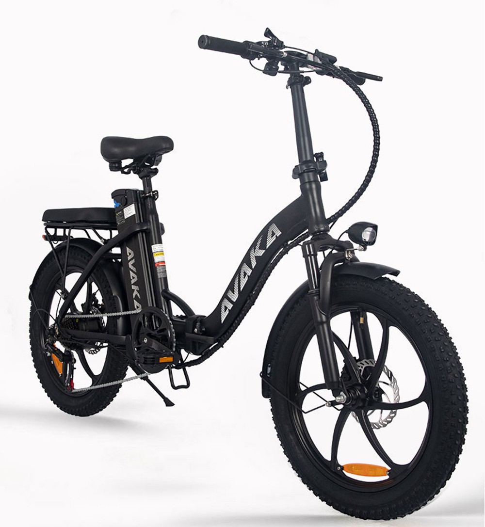 AVAKA BZ20 PLUS Electric Bike Foldable 500W Brushless Motor 15Ah Battery 100km Range 25km/h Max Speed - One Wheel White