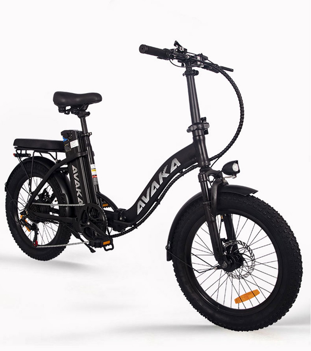 AVAKA BZ20 PLUS Electric Bike Foldable 500W Brushless Motor 15Ah Battery 100km Range 25km/h Max Speed-Spoked Wheel Black