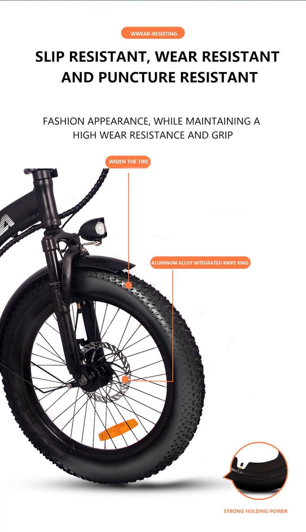 AVAKA BZ20 PLUS Electric Bike Foldable 500W Brushless Motor 15Ah Battery 100km Range 25km/h Max Speed-Spoked Wheel White