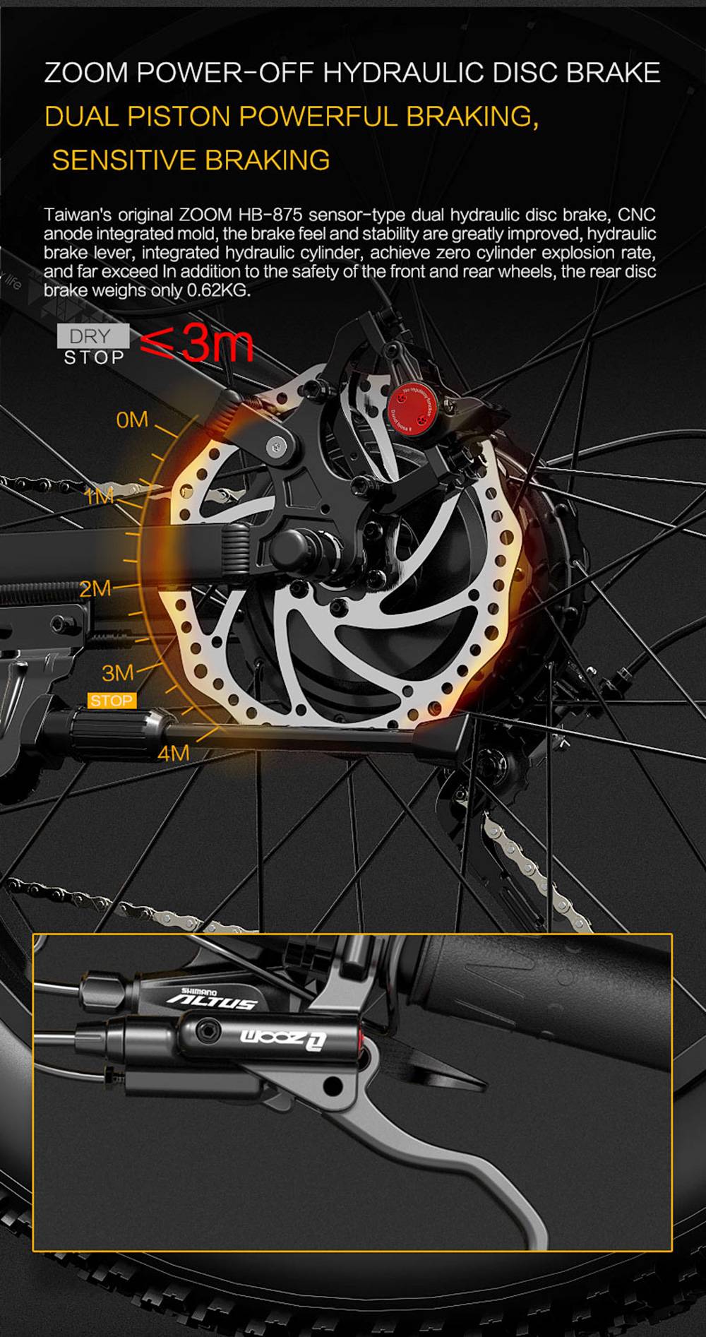 BEZIOR X-PLUS Electric Bike 1500W Motor 48V 17.5Ah Battery 26*4.0 Pneumatiky Horský bicykel 40 km/h Maximálna rýchlosť 200 kg záťaže - čierny