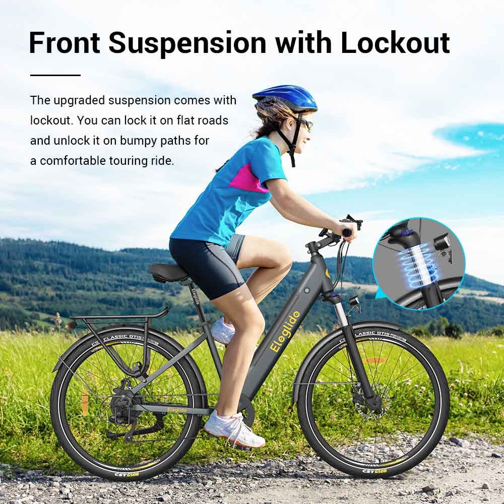 Eleglide T1 Step-Thru Electric Moped Bike 36V 12.5Ah Battery 250W Motor Trekking Bike