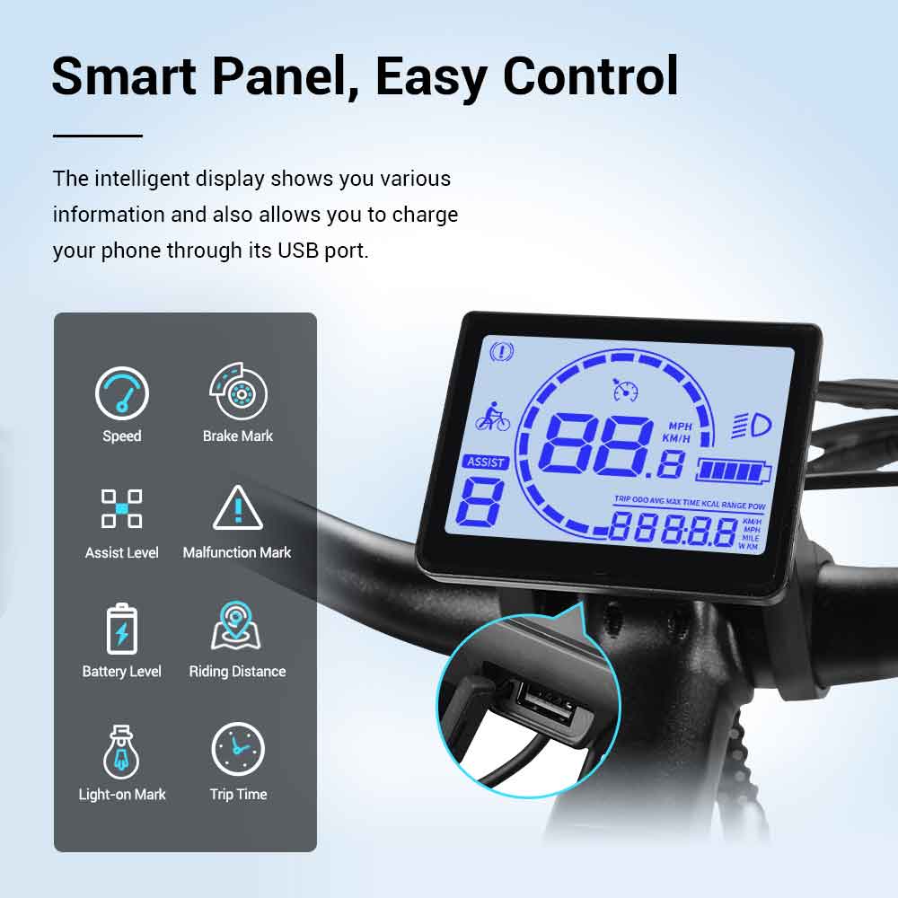 Eleglide T1 Step-Thru Electric Moped Bike 36V 12.5Ah Battery 250W Motor Trekking Bike