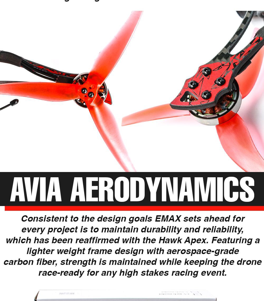 Emax Hawk Apex 5'' 210mm 4S FPV Racing RC Drone PNP with Runcam Nano HD Zero - Without Receiver