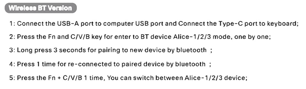 FEKER Alice80 68-key 65% Gasket Hot Swappable Split Wired/Wireless Mechanical Keyboard with Gateron Switch - White