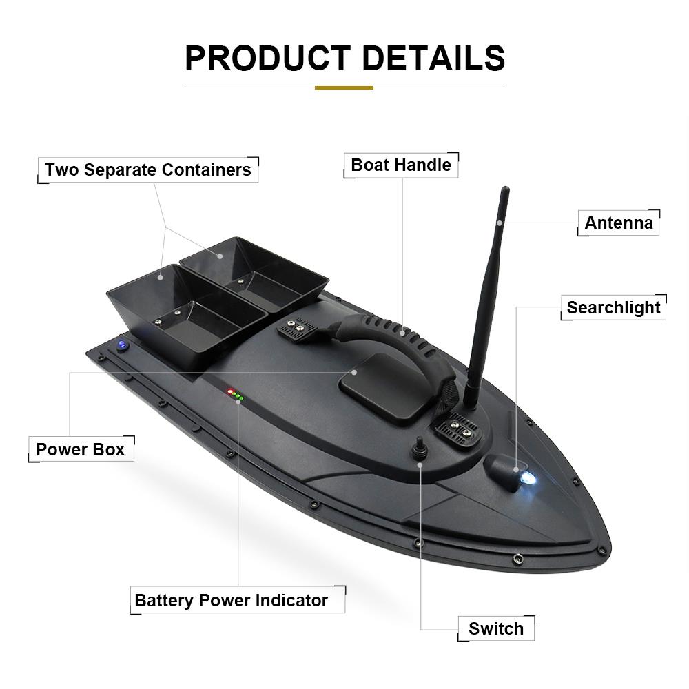 Flytec 2011-5 Generation Intelligent Fishing Bait RC Boat with Double Motors 500M RC Distance Two Batteries