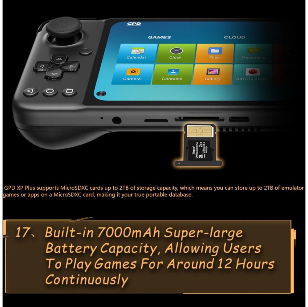 GPD XP Plus Game Console 6.81-inch Screen Android 11 Gamepad Tablet PC 6GB/256GB 1080*2400 Game Player - EU Version