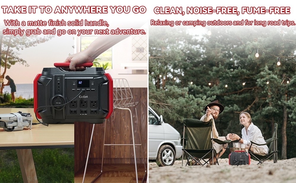 Gofort A501 500W Portable Power Station, 540Wh/150000mAh Solar Generator, 60W PD Quick Charge, 110V Pure Sine Wave - US Plug 18 Gofort A501 500W Portable Power Station, 540Wh/150000mAh Solar Generator, 60W PD Quick Charge, 110V Pure Sine Wave