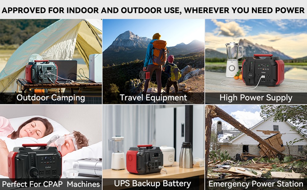 Gofort A501 500W Portable Power Station, 540Wh/150000mAh Solar Generator, 60W PD Quick Charge, 110V Pure Sine Wave - US Plug 19 Gofort A501 500W Portable Power Station, 540Wh/150000mAh Solar Generator, 60W PD Quick Charge, 110V Pure Sine Wave