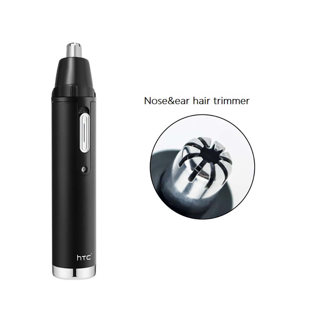 HTC AT-030 4 In 1 Women Men Rechargeable Trimmer Kit, Electric Nose Eyebrow Sideburn Trimmer Hair Removal Body Groomer