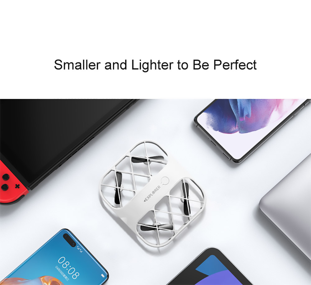 JJRC H107 4K HD Camera WiFi FPV Mini RC Drone Dual Speed Headless Altitude Hold Mode Blue - 3 Batteries