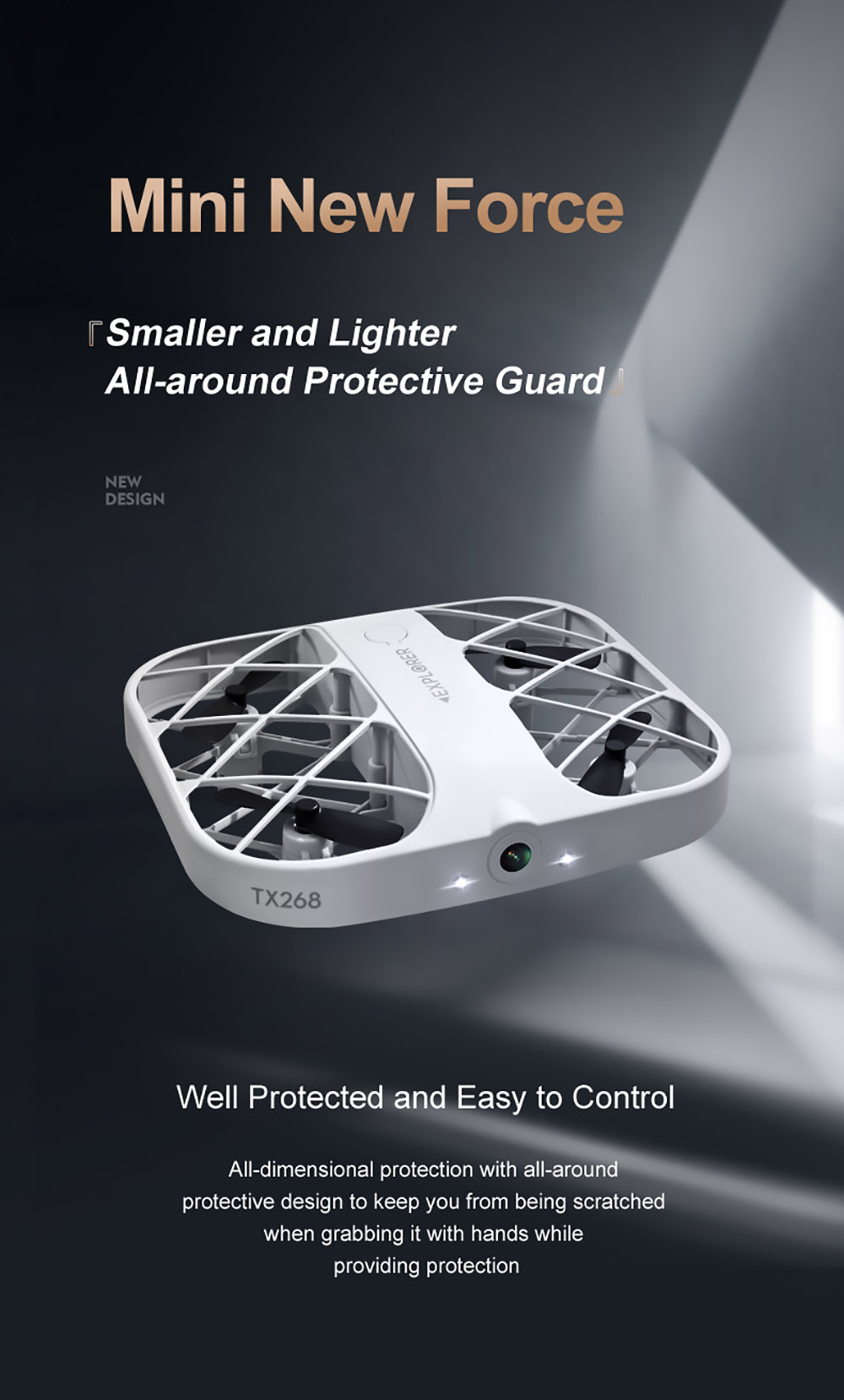 JJRC H107 6K HD Camera WiFi FPV Mini RC Drone Dual Speed Headless Altitude Hold Mode Blue - 3 Batteries 6 JJRC H107 6K HD Camera WiFi FPV Mini RC Drone Dual Speed Headless Altitude Hold Mode Blue - 3 Batteries