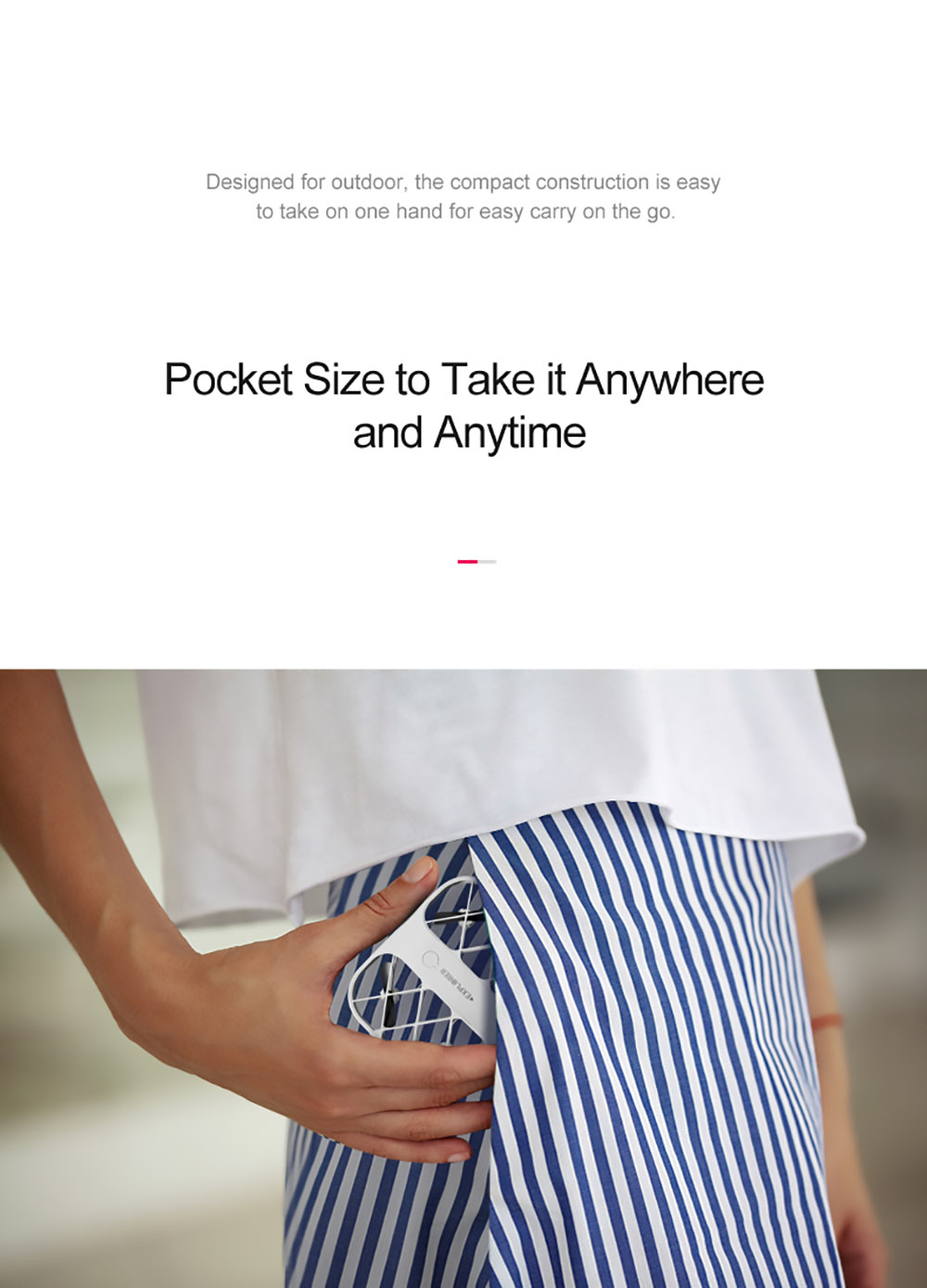 JJRC H107 Mini RC Drone Dual Speed Headless Altitude Hold Mode White without Camera Blue - 1 Battery