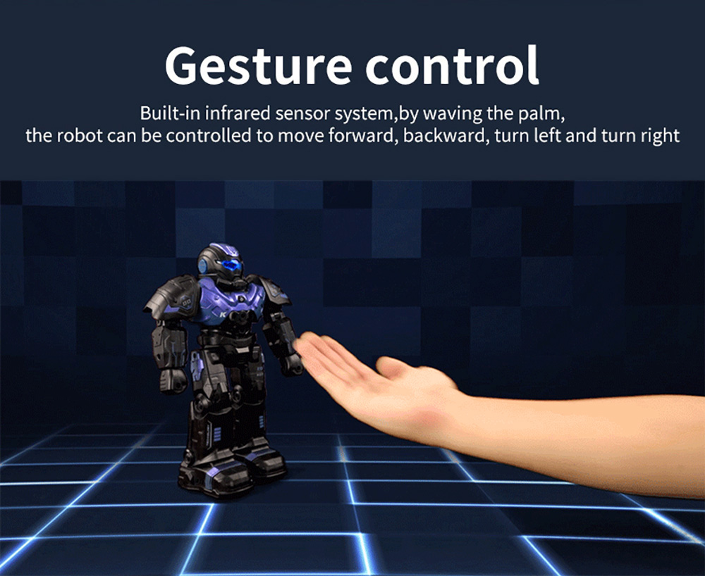 JJRC R20 CADY WILO 2.4G Remote Control Robocop Firing Bullet Programming Robot with Sound Light - Purple