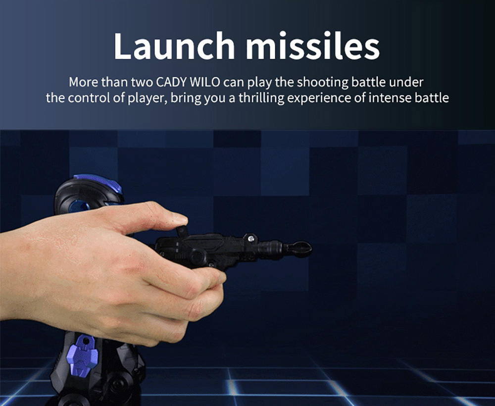 JJRC R20 CADY WILO 2.4G Remote Control Robocop Firing Bullet Programming Robot with Sound Light - Purple