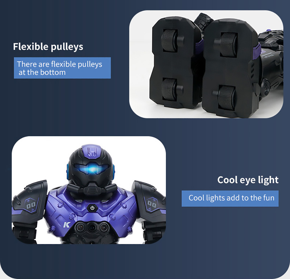 JJRC R20 CADY WILO 2.4G Remote Control Robocop Firing Bullet Programming Robot with Sound Light - Yellow