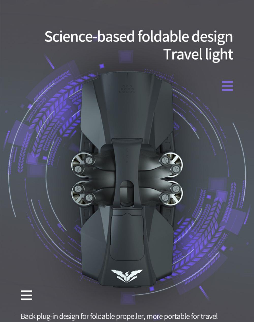 JJRC X23 RC Drone 360 Obstacle Avoidance 5G GPS Positioning 4K Dual Camera - Version A Back Plug-in Design Two Batteries