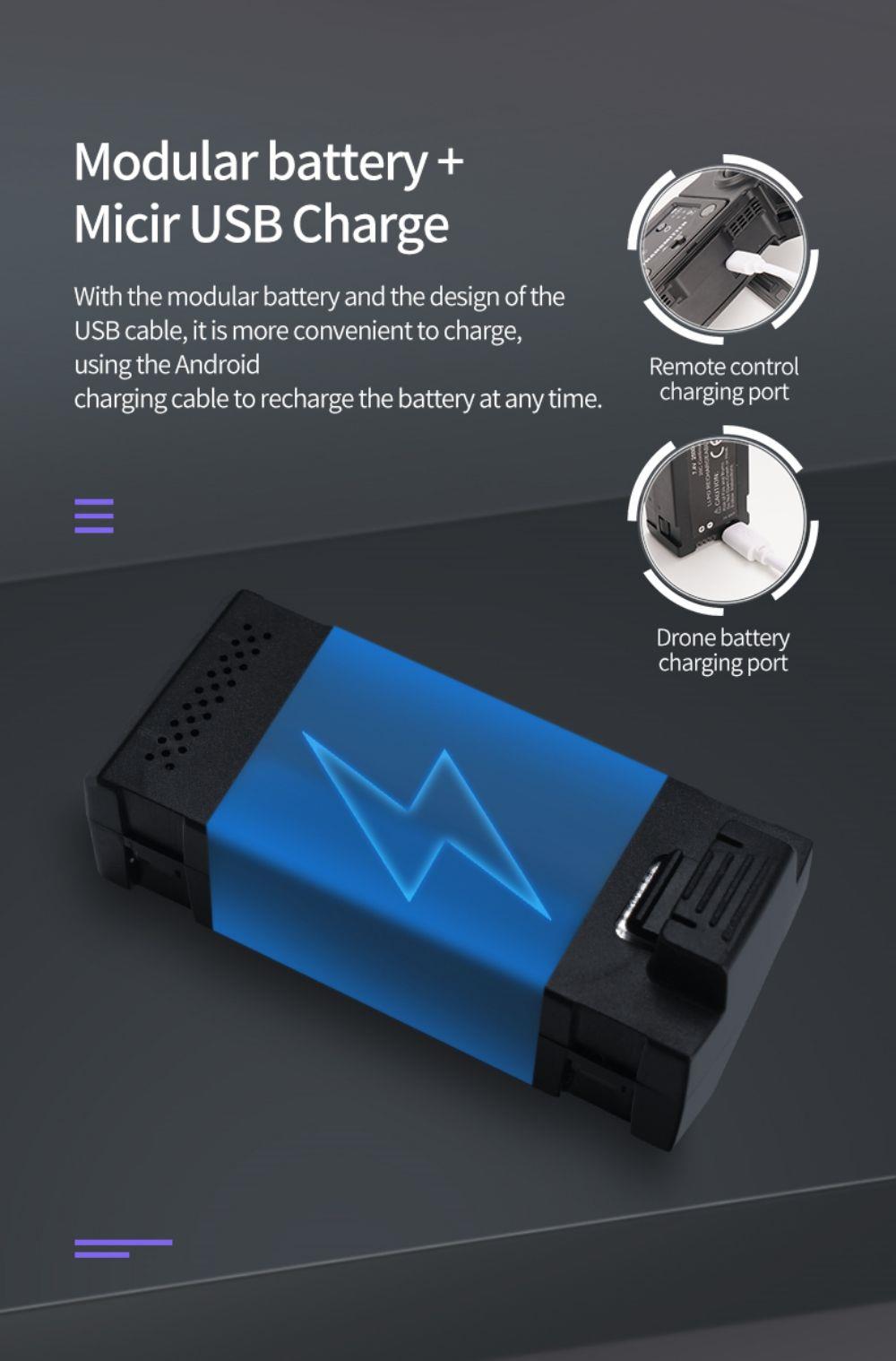 JJRC X23 RC Drone 360 Obstacle Avoidance 5G GPS Positioning 4K Dual Camera - Version A Back Plug-in Design Two Batteries