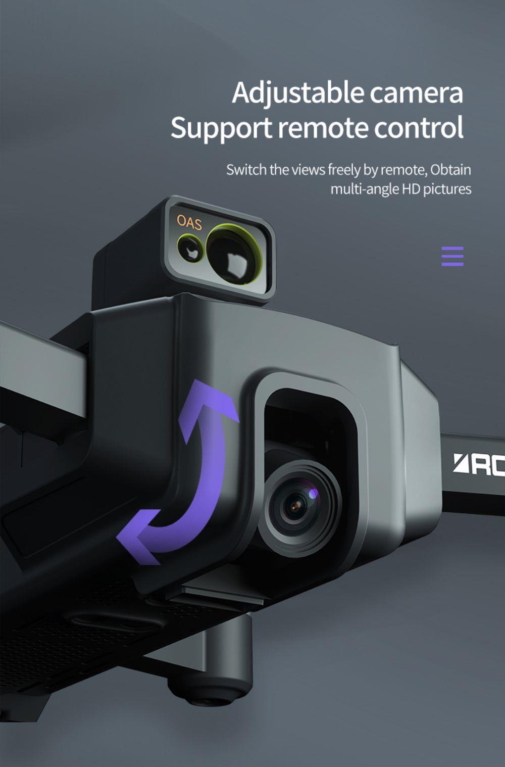 JJRC X23 RC Drone 360 Obstacle Avoidance 5G GPS Positioning 4K Dual Camera - Version A Back Plug-in Design Two Batteries