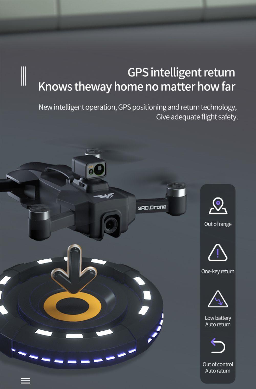 JJRC X23 RC Drone 360 Obstacle Avoidance 5G GPS Positioning 4K Dual Camera - Version B Standard Design Two Batteries