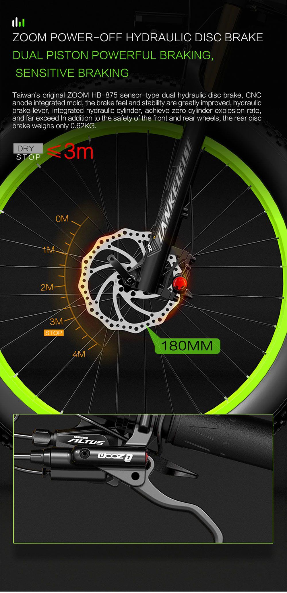 LANKELEISI T750 Plus Big Fork Electric Bike 48V 1000W Motor 14.5Ah Battery 26*4.0'' Fat Tire - Yellow 13 LANKELEISI T750 Plus Big Fork Electric Bike 48V 1000W Motor 14.5Ah Battery 26*4.0'' Fat Tire - Yellow