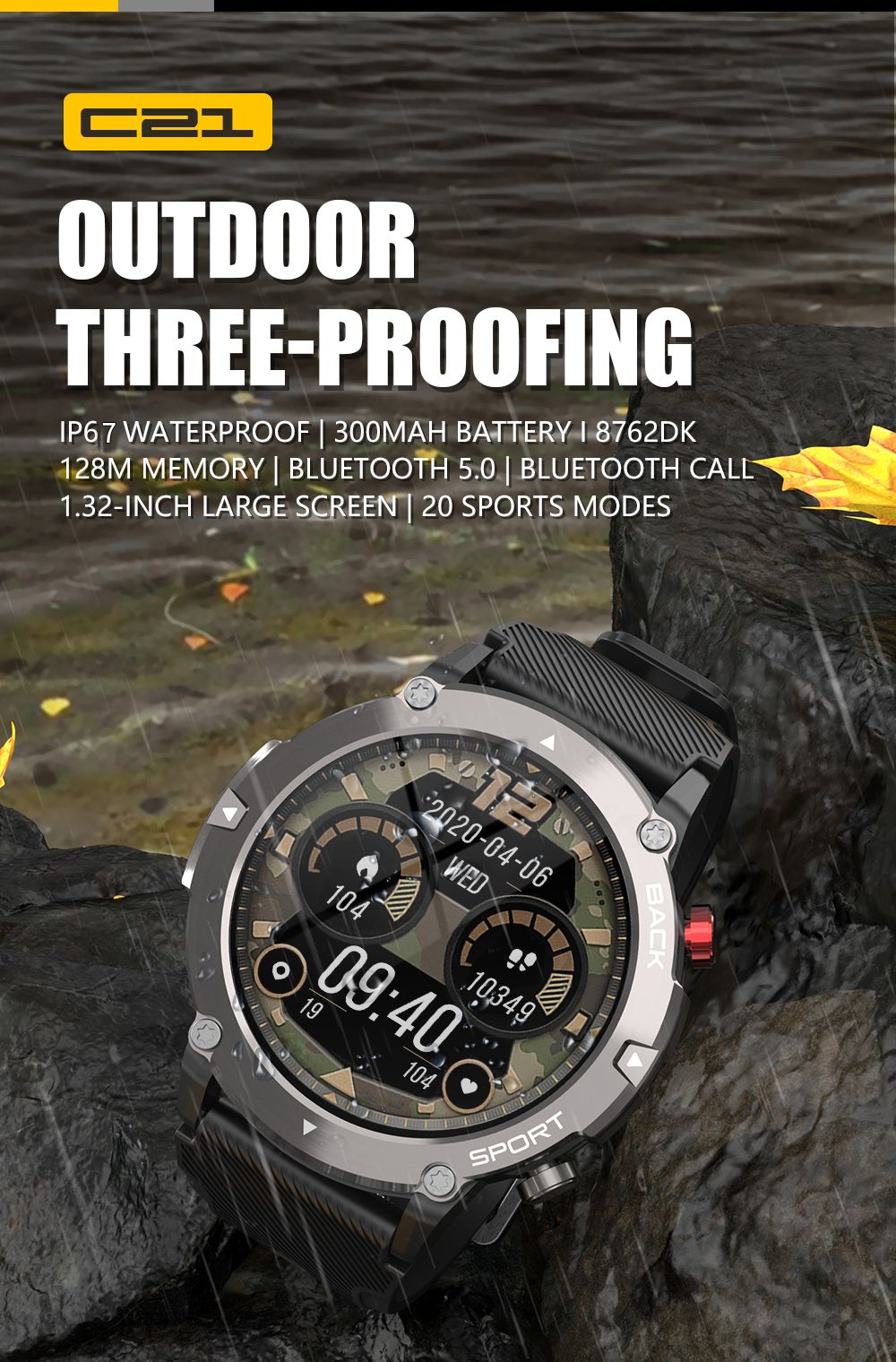 LEMFO LF26 Max Smartwatch 4G LTE Watch Silver