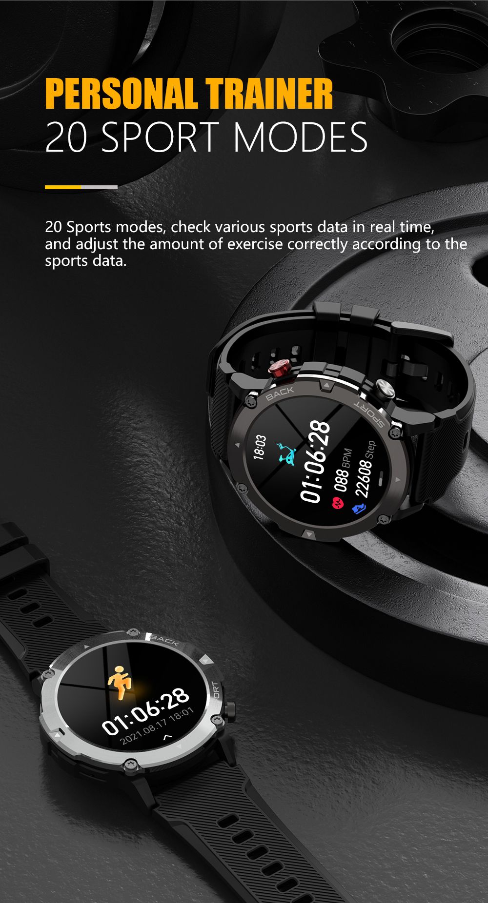 LEMFO LF26 Max Smartwatch 4G LTE Watch Silver