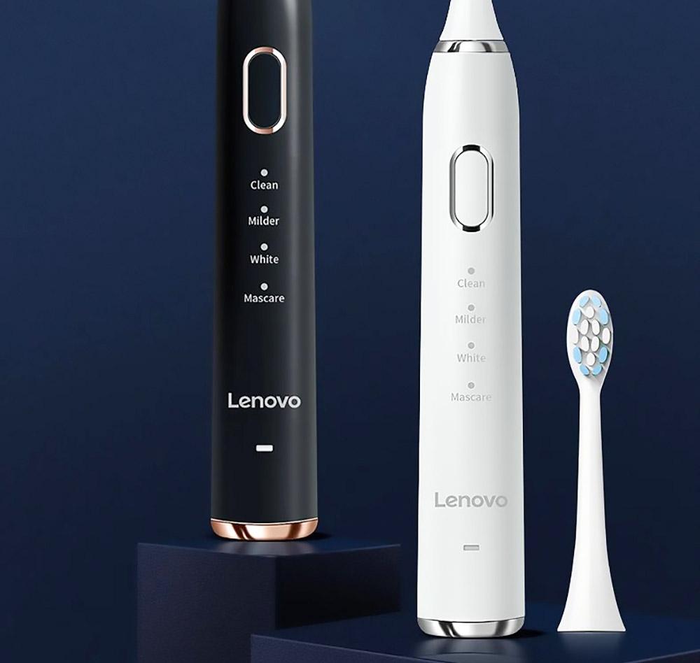 Lenovo B002 Electric Toothbrush USB Charging Waterproof Removing Dental Plaque, Teeth Sonic, 12 Cleaning Modes - Black