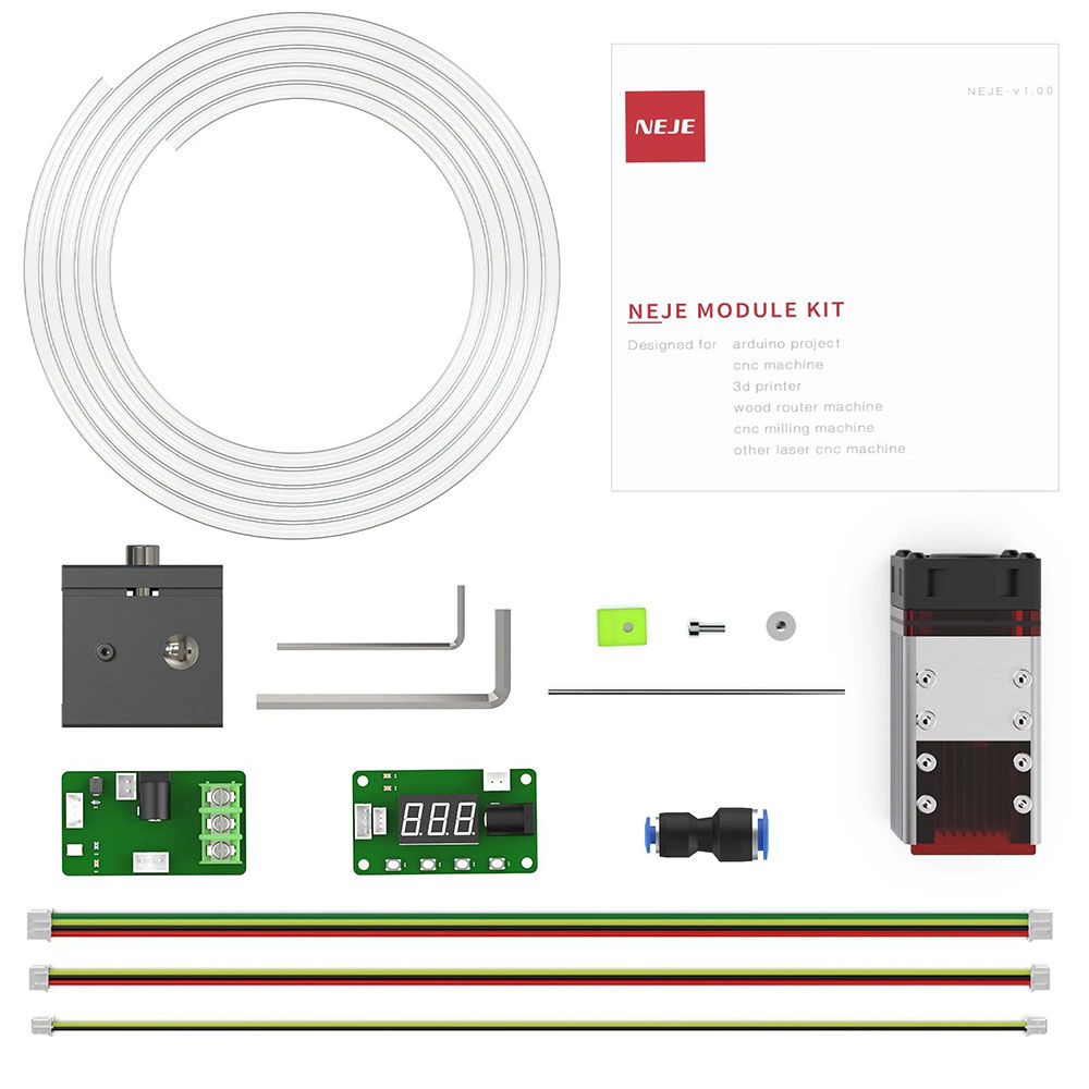 NEJE A40640 Laser Module Kit with Air Assist, 10W Output Power, FAC Tech 2 x Beam, TTL/PWM 450nm Blue Light, Suitable for NEJE 3 Plus, Max, Pro Engraving Machine