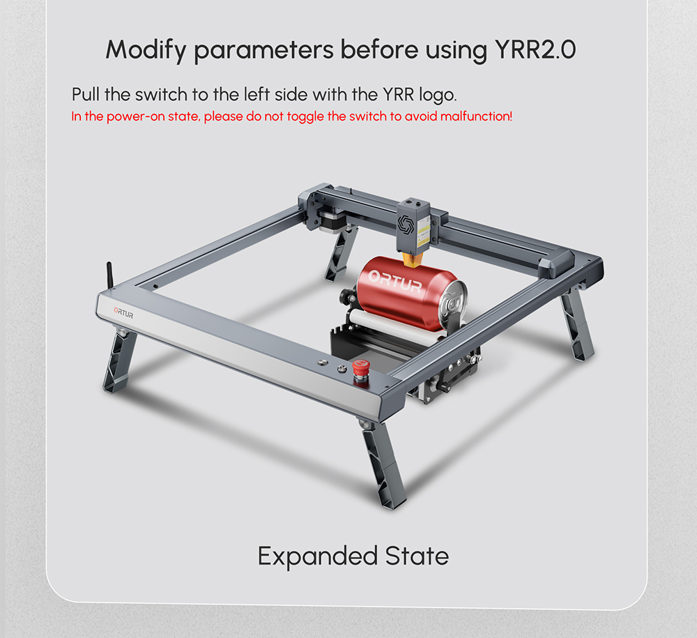 ORTUR FFT1.0 Foldable Feet for ORTUR Laser Master 3 Laser Engraver, 4Pcs