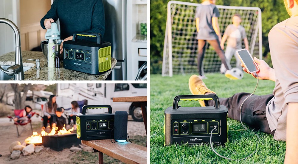 ROCKPALS Freeman 600W Portable Power Station, 614.4Wh Solar Generator, 156W Fast Charging, Pure Sine Wave, MPPT Solar Controller