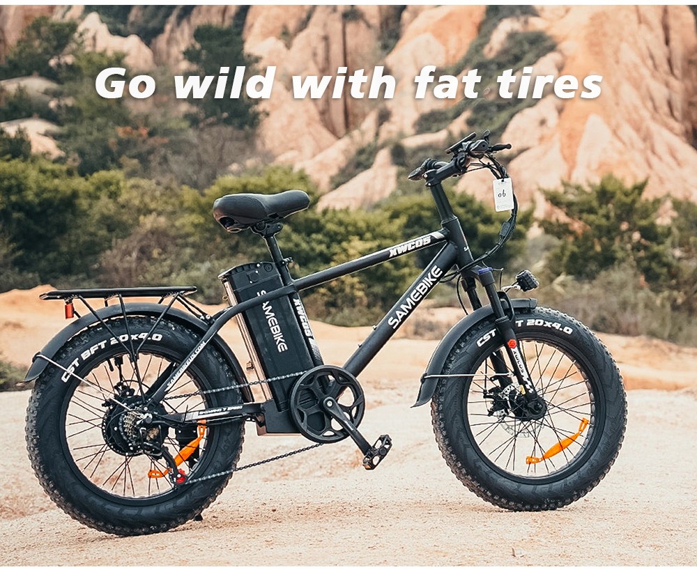 SAMEBIKE XWC05 Electric Mountain Bike 20*4.0 Inch Fat Tire 750W Brushless Geared Motor 35Km/h Max Speed 48V 13Ah Battery 80KM Range Shimano 7-Speed Double Disc Brake - Silver 16 SAMEBIKE XWC05 Electric Mountain Bike 20'' Tire 750W Brushless Geared Motor 13Ah Battery 35km/h Max Speed - Silver