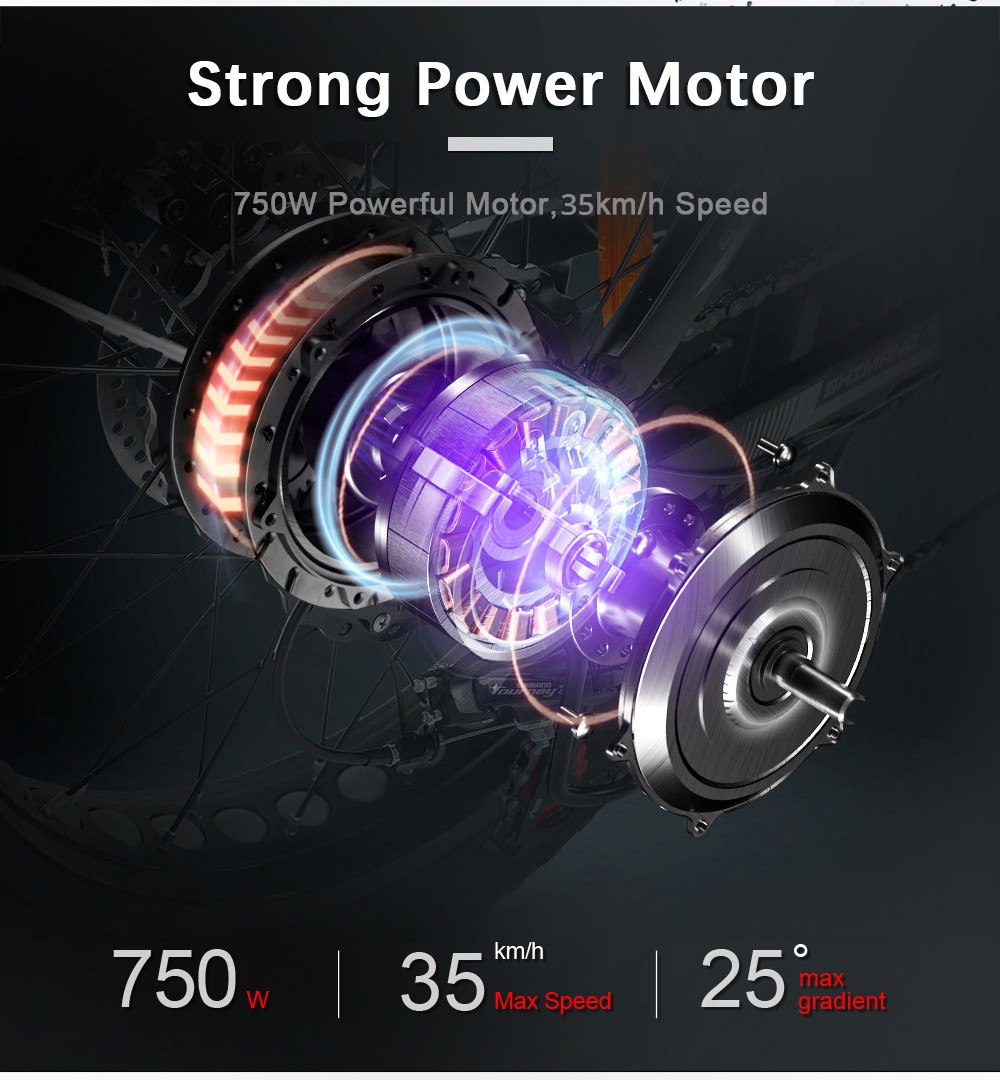 SAMEBIKE XWC05 Electric Mountain Bike 20*4.0 Inch Fat Tire 750W Brushless Geared Motor 35Km/h Max Speed 48V 13Ah Battery 80KM Range Shimano 7-Speed Double Disc Brake - Silver 21 SAMEBIKE XWC05 Electric Mountain Bike 20'' Tire 750W Brushless Geared Motor 13Ah Battery 35km/h Max Speed - Silver