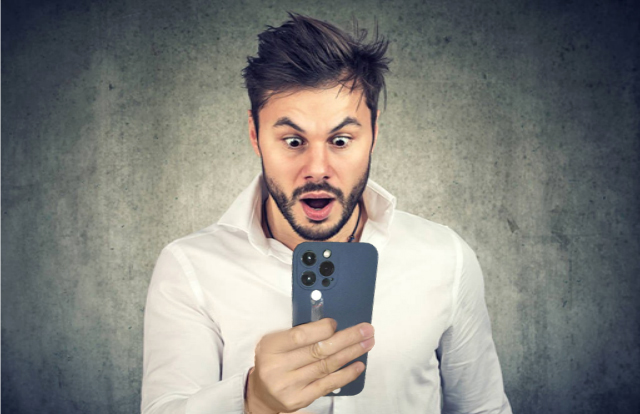 Solid Color Finger Strap Phone Protective Shell for iPhone 13 Pro MAX - Blue