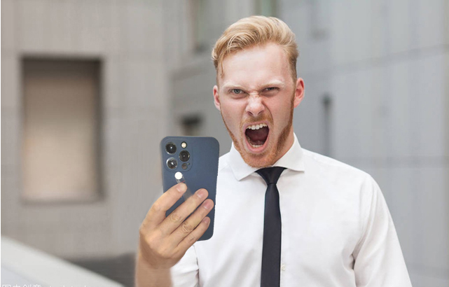 Solid Color Finger Strap Phone Protective Shell for iPhone 13 Pro MAX - Blue