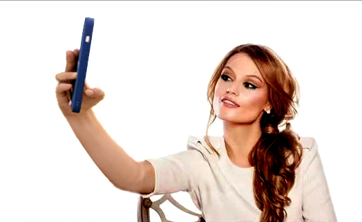 Solid Color Finger Strap Phone Protective Shell for iPhone 13 Pro MAX - Blue