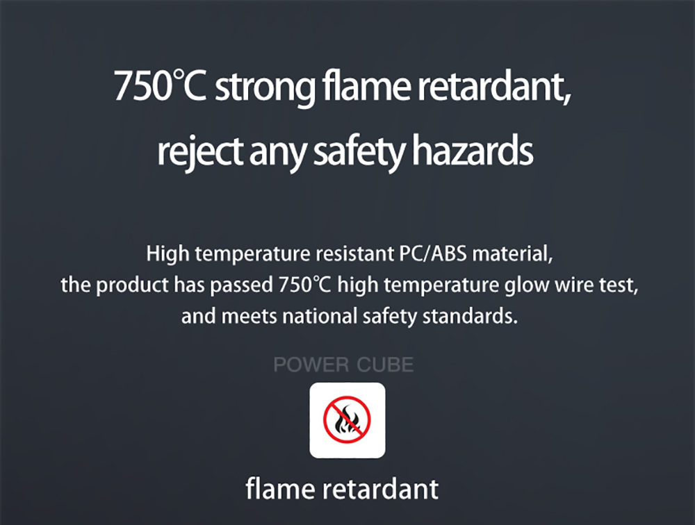 Sopend E03 Multifunctional Powercube Power Strip Socket, EU Plug, 1.5m Extension Cord, 5 Outlets - Grey and White