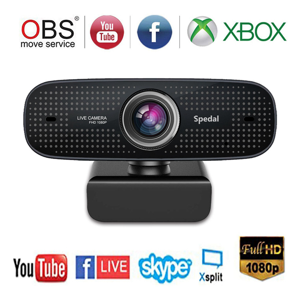 Spedal MF922 Webová kamera pre streamovanie HD 1080P PC kamera s mikrofónmi Kompatibilná s Xbox One MacBook Windows a OBS