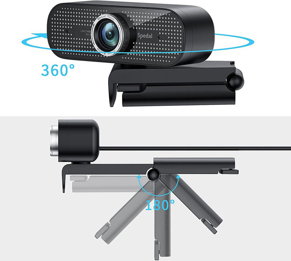 Spedal MF922 Webcam for Streaming HD 1080P PC Camera with Microphones Compatible with Xbox One MacBook Windows and OBS