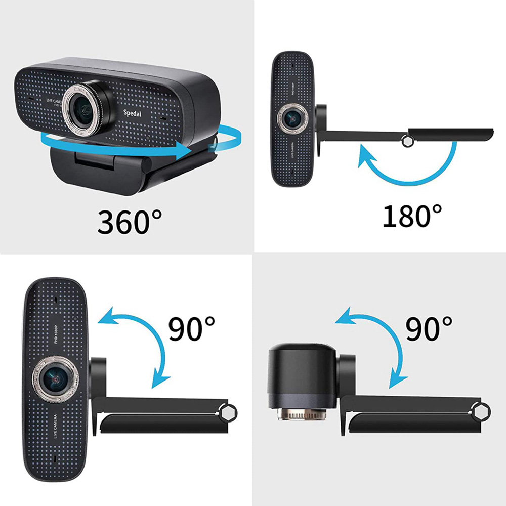 Spedal MF922 Webcam for Streaming HD 1080P PC Camera with Microphones Compatible with Xbox One MacBook Windows and OBS