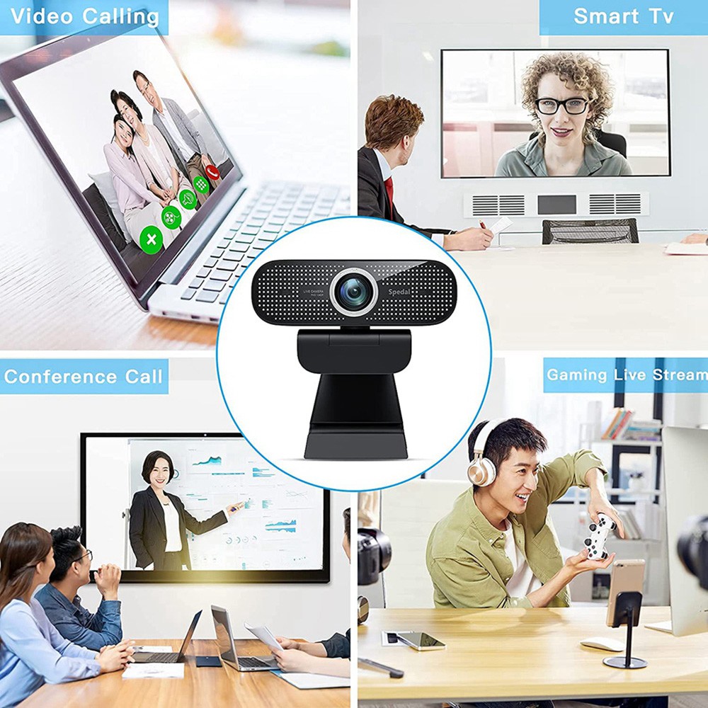 Spedal MF922 Webcam for Streaming HD 1080P PC Camera with Microphones Compatible with Xbox One MacBook Windows and OBS