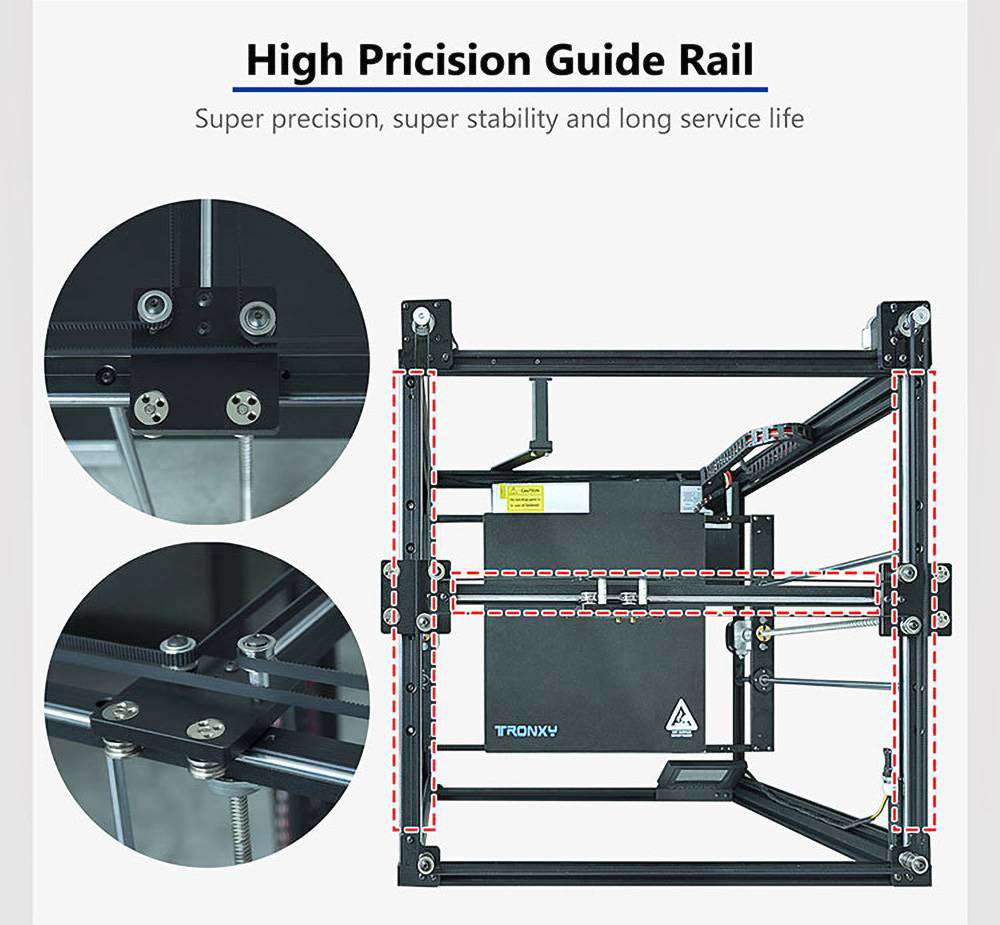 TRONXY X5SA Pro Industrial 3D Printer Ultra Silent Motherboard + Titan Extruder, Automatically Leveling Industrial