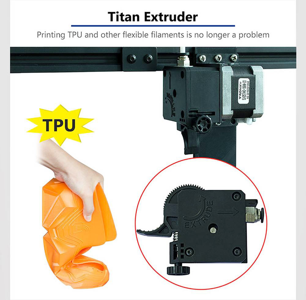 TRONXY X5SA Pro Industrial 3D Printer Ultra Silent Motherboard + Titan Extruder, Automatically Leveling Industrial