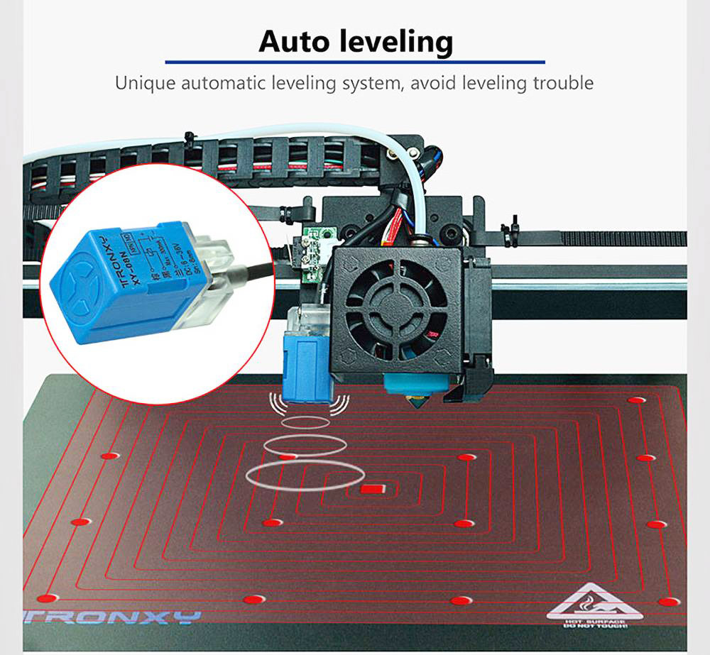 TRONXY X5SA Pro Industrial 3D Printer Ultra Silent Motherboard + Titan Extruder, Automatically Leveling Industrial