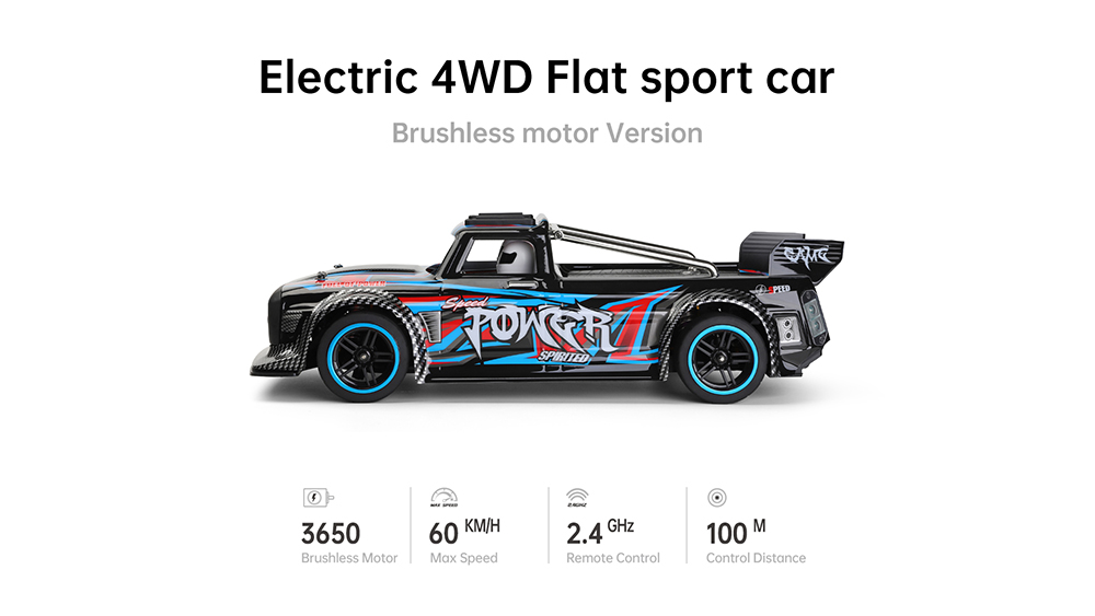 WLtoys 104072 RC Car Brushless Motor 1/10 4WD Remote Control Racing Car 60KM/H High Speed Children Toys One Battery