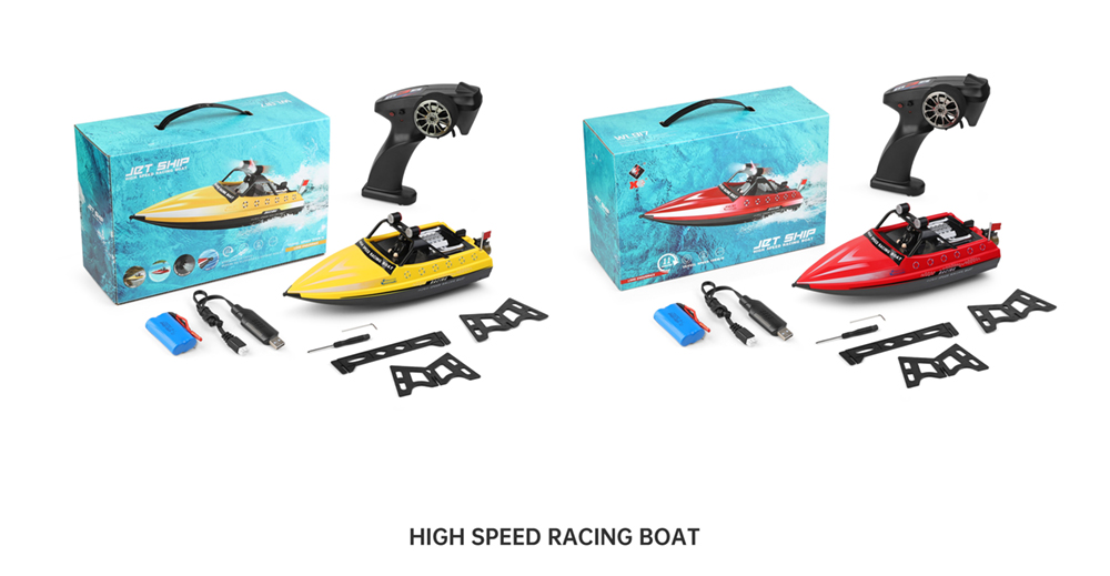 Wltoys WL917 RC Boat 2.4G High Speed Jet Racing Boat 11mins Playtime - Red