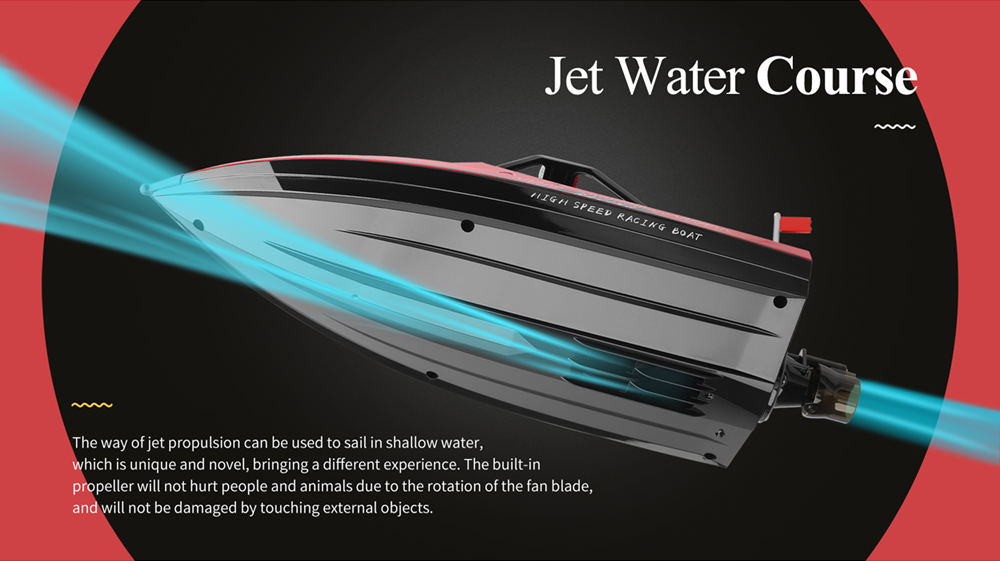 Wltoys WL917 RC Boat 2.4G High Speed Jet Racing Boat 11mins Playtime - Yellow