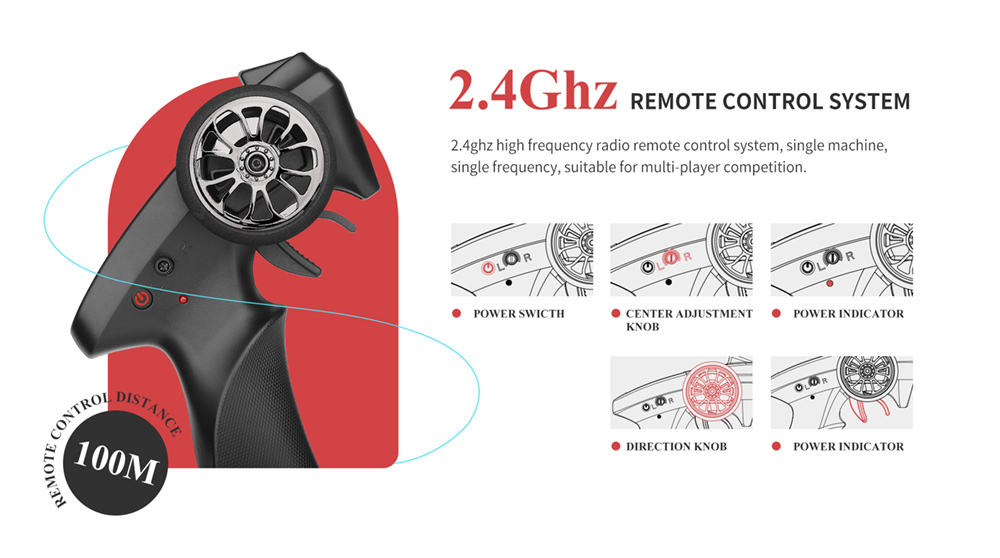 Wltoys WL917 RC Boat 2.4G High Speed Jet Racing Boat 11mins Playtime - Yellow