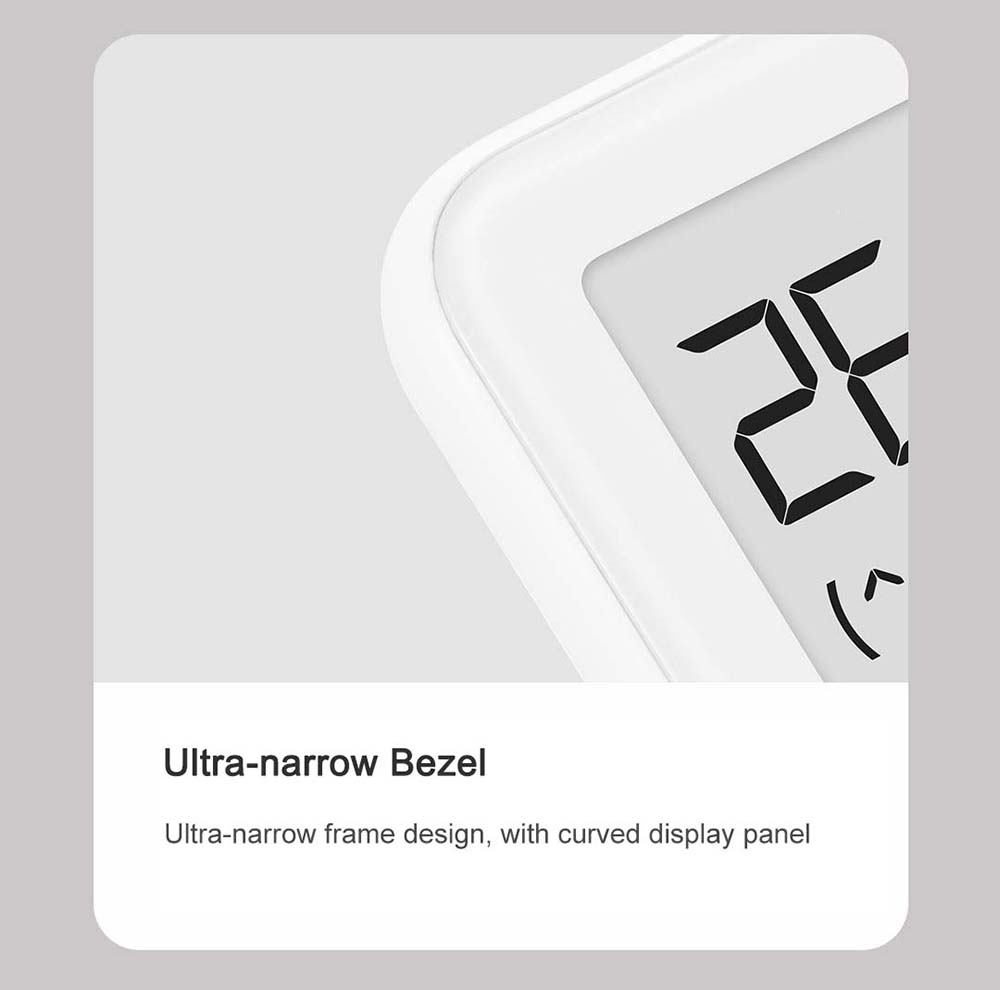 Xiaomi Mijia Bluetooth Thermometer Hygrometer, Ink Screen Smart Temperature Humidity Monitor, 2 Years Duration - White