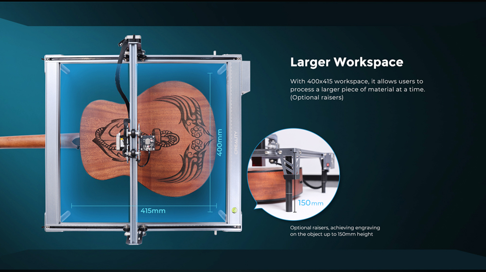 Creality CV-30 10W Portable Laser Engraving Machine Engraving Area 400x400mm