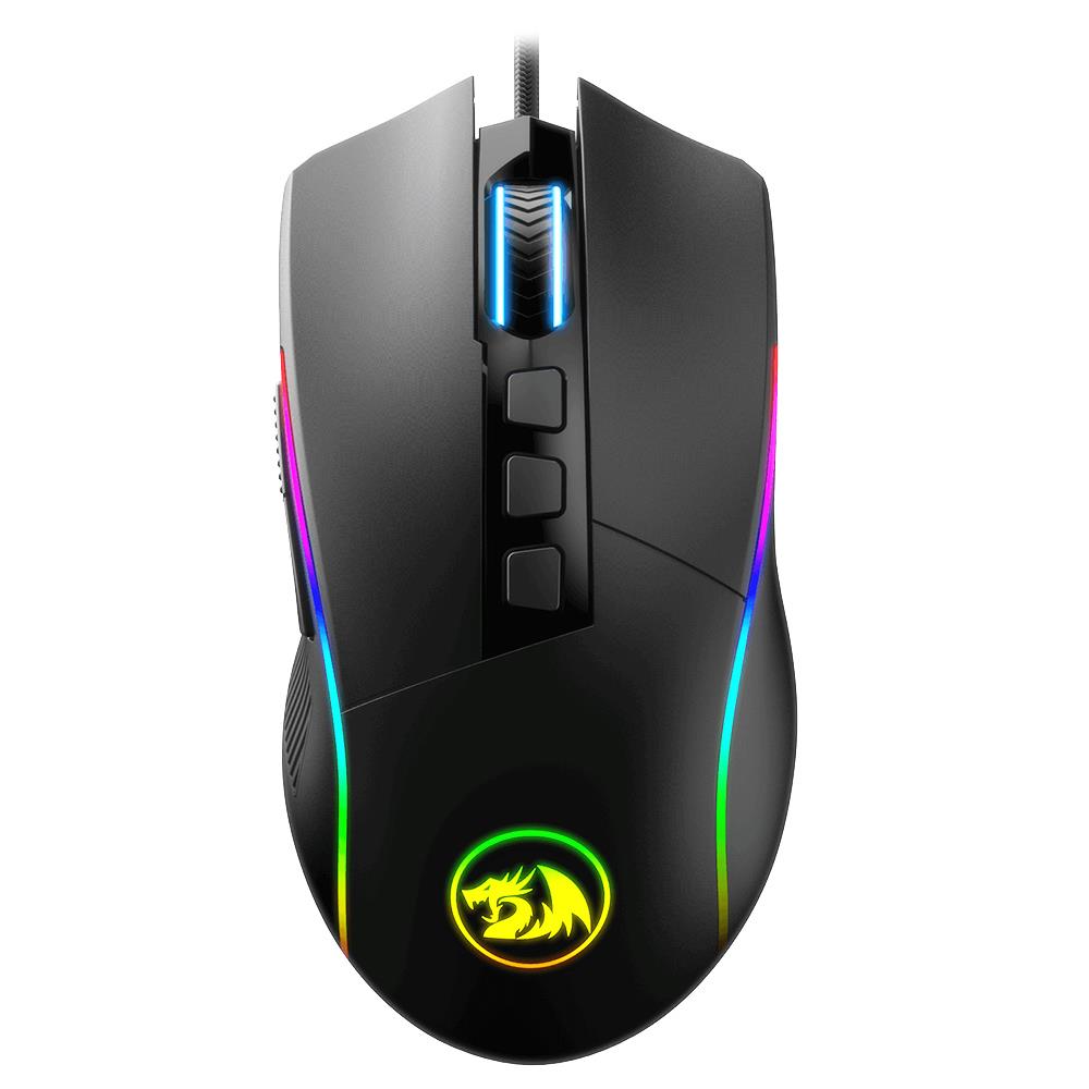 Redragon M721 PRO Lonewolf 2 Wired Gaming Mouse, 16000DPI, 8 Buttons Programmable - Black